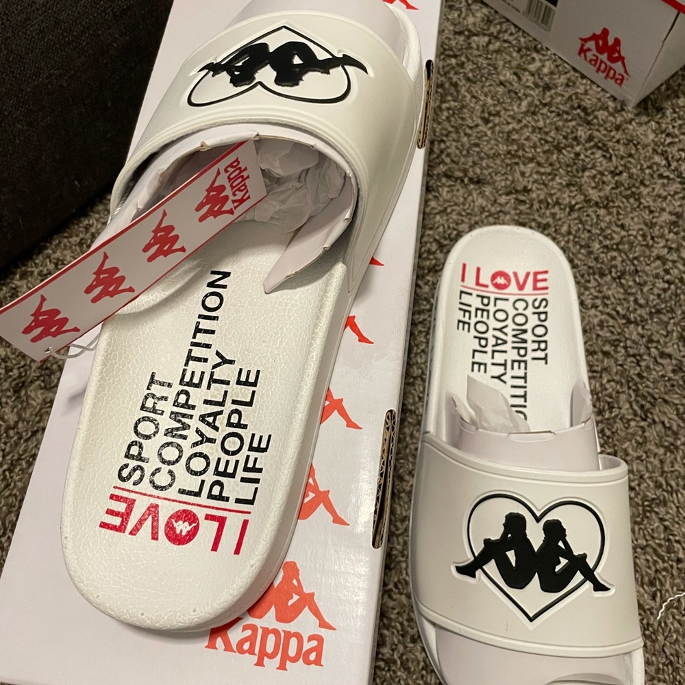 Kappa White Flip Flops